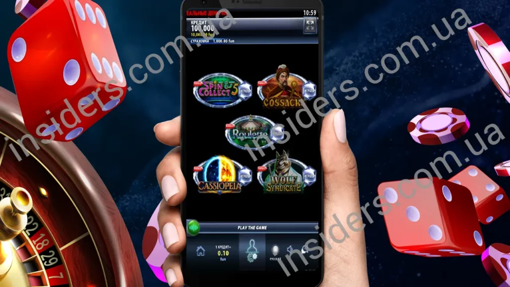 Приложение казино Чемпион для мобильного телефона
